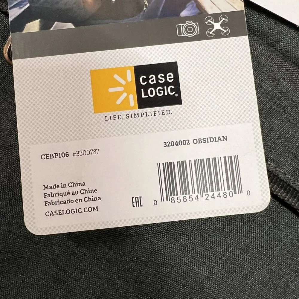 Case Logic ERA Camera Drone Backpack CEBP106 Obsidian Gray Photo Gear Bag New
